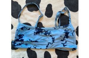 tie dye blue bikini top womens small